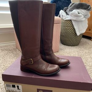 Clarks Brown Leather Riding Boots